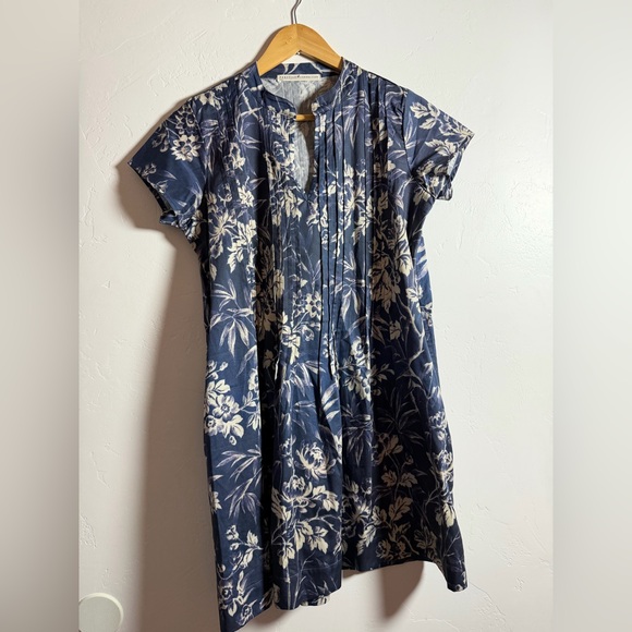 Peruvian Connection Dresses & Skirts - Peruvian Connection Navy and White Floral Dress Size Small